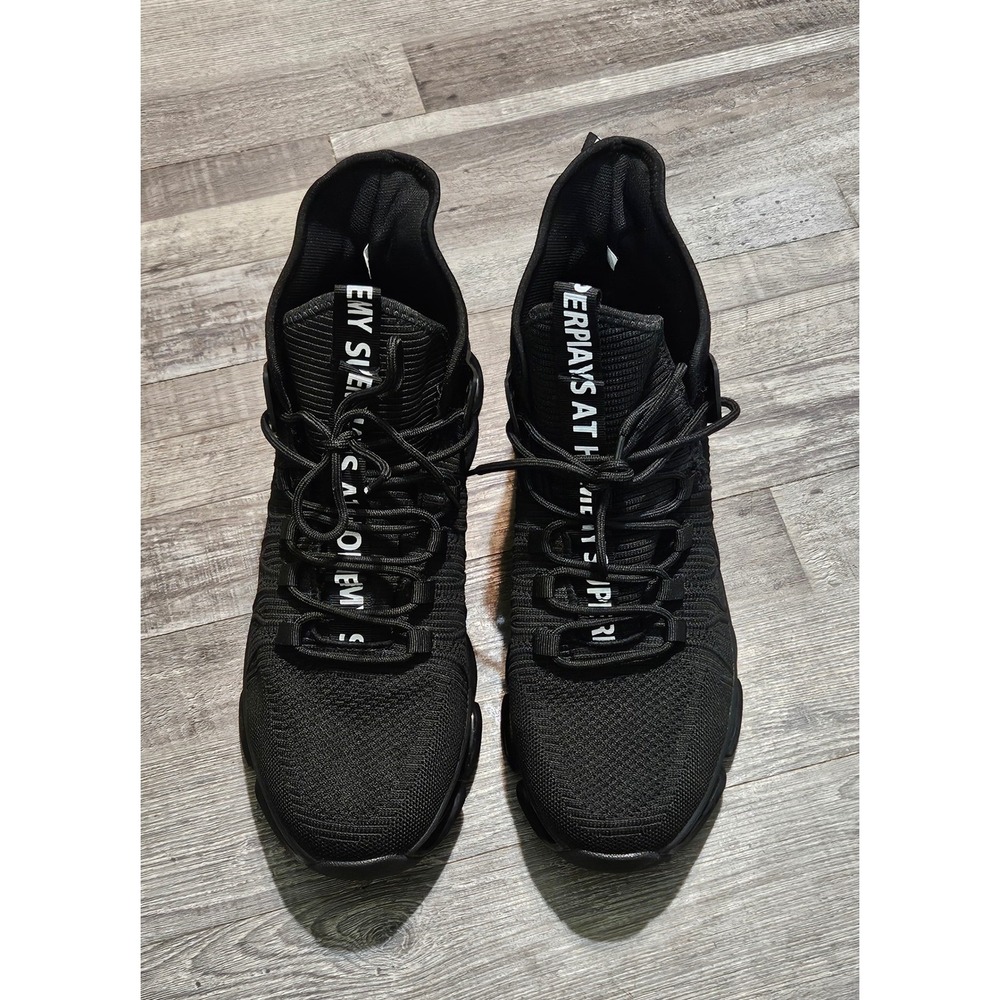 Mens Black Blade Running Shoes Hollow Sole Athletic Sneakers Size 48 EU